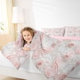 thumbnail image 3 of Erosebridal Pink Butterfly Twin Comforter Sets,Cartoon Flying Animals Bedding Set For Girls Kids, Reversible 2 Pieces, 3 of 7