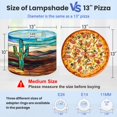 thumbnail image 2 of Lampshades 2 Pack Multi Dimensional Stained Glass Western Desert Scene Cactus 13"x13"x10" Light Shade for Table Lamps Floor Lamps Drum Lamp Shades Lampshade Replacement Easy Assembly, 2 of 8