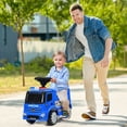 thumbnail image 3 of Costway Coche de Policía con Licencia Mercedes Benz para Niños con Espacio de Almacenamiento Volante Respaldo Seguro Uso Interior y Exterior Azul, 3 of 10