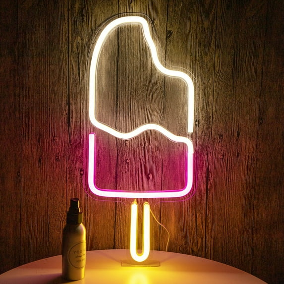 Rosnek 13'' To 18'' LED Neon Light Sign With Transparent Acrylic Back Panel, USB Powered, Neon Sign Wall Art Decorative Hanging Sign For Bar Bedroom Living Room Party Home Decor