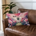 thumbnail image 3 of Hello Valentine’s Day Newfoundland Flower Crown Romantic Pink Floral Quilt Pillowcase Newfie Dog Lover Gifts Throw Pillow Cover Bed Home Decor - 00031, 3 of 5