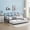 Black, variant on Accreate Metal Daybed with Steel Slat Support, Arched Headboard, Guest Bed for Living Room, Bedroom, Easy Assembly