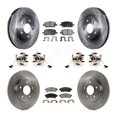 thumbnail image 1 of Transit Auto Front Rear Hub Bearing Assembly Disc Brake Rotor and Semi-Metallic Pad Kit (10Pc) for Car 2005 Pontiac Montana Chevrolet Uplander Buick Terraza Left Right Driver Passenger Side KBB-115064, 1 of 11