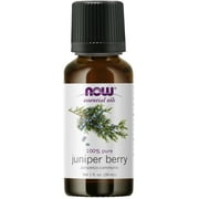 Angle View: NOW Essential Oils, Juniper Berry Oil, Restoring Aromatherapy Scent, Steam Distilled, 100% Pure, Vegan, Child Resistant Cap, 1-Ounce