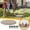 Beige circle, variant on Garden Stepping Stone Decorative Walkway Paver Non- Outdoor Path Stone with Ground Nails for Lawn Yard