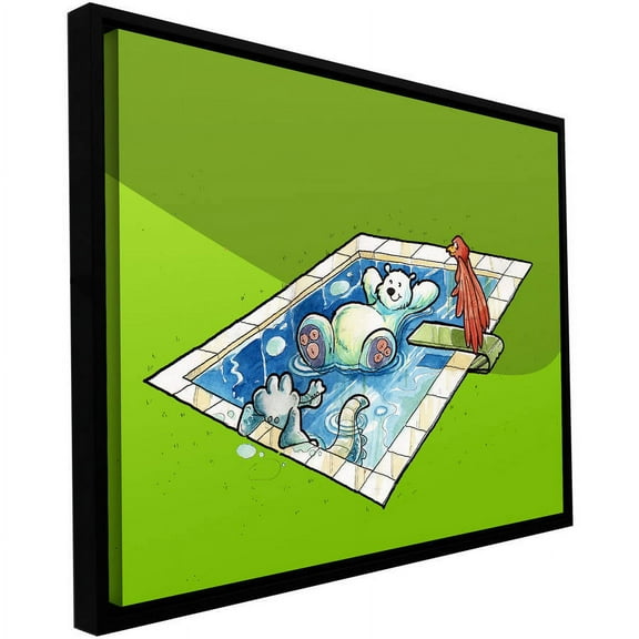 ArtWall Luis Peres "Polar 5" Floater Framed Gallery-Wrapped Canvas