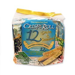 12 Grain & Seaweed Crispi Roll Snack 180g (Pack of 2) by Ovo