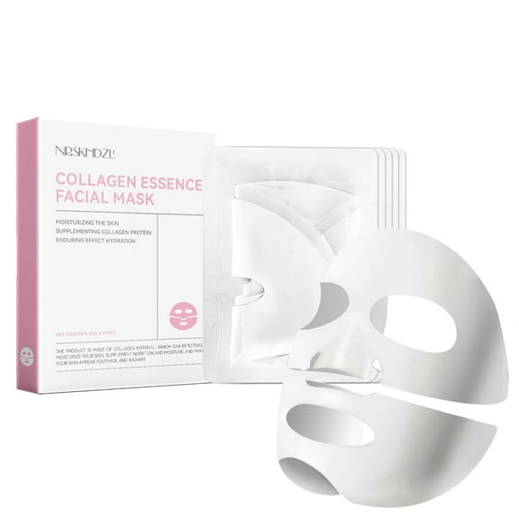maxiaoxia Bio Collagen Face Mask, Korean Organic Collagen Real Deep Mask, Hydrating Overnight Anti-Aging Hydrogel Mask, Facial Skincare for Wrinkle Reduction