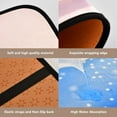 thumbnail image 3 of 4-Piece Bathroom Set with Waterproof Shower Curtain with Non-Slip Bath Mat, U-Shaped Mat & Toilet Lid Cover Pink Large Cherries, 3 of 8