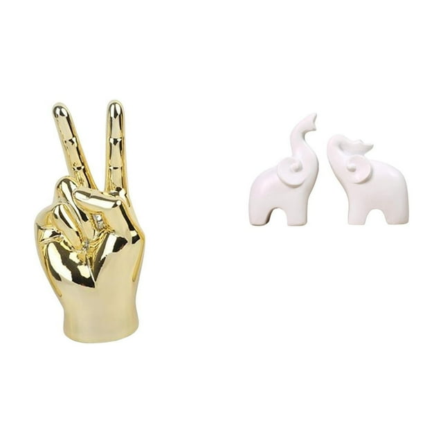 Esculturas de elefantes con gestos de los dedos de la mano, adornos creativos para el hogar, sala de estar, gabinete, estante, decoración de mesa, est