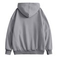 thumbnail image 3 of Mens Long Sleeve Zip-up Hoodie With Kanga Pocket Gray M, 3 of 6