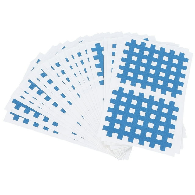 Patch de Bande Transversale, Bande Transversale de Sport Bande Transversale Confortable et Respirante Douleur Soulagement Bande Transversale Imperméable à l'Eau Conception 20pcs pour la Protection de la Taille de la Cheville du Poignet de la Tête Bleu, Rose