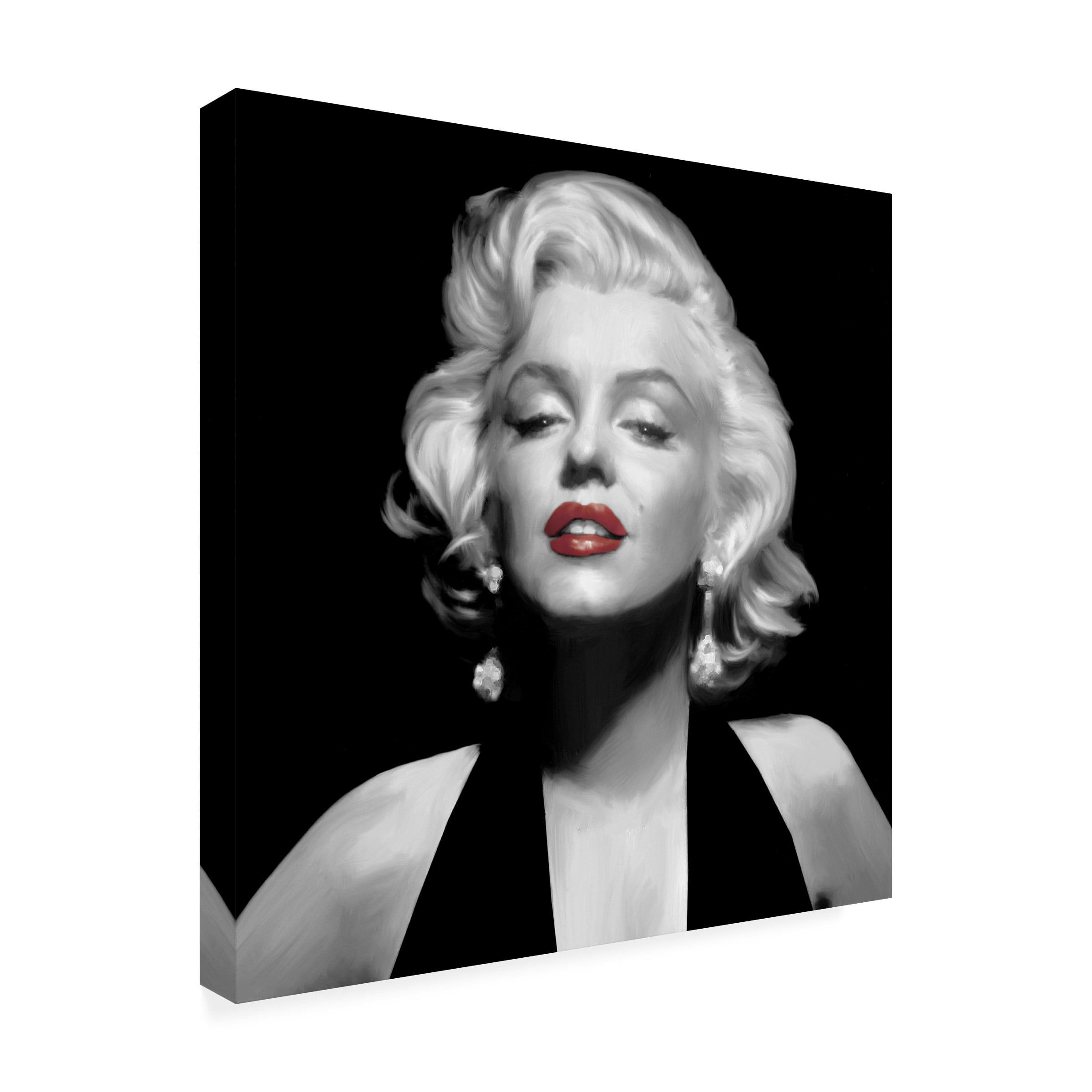 Trademark Fine Art Chris Consani Halter Top Marilyn Red Lips Canvas Wall Art - 35x35
