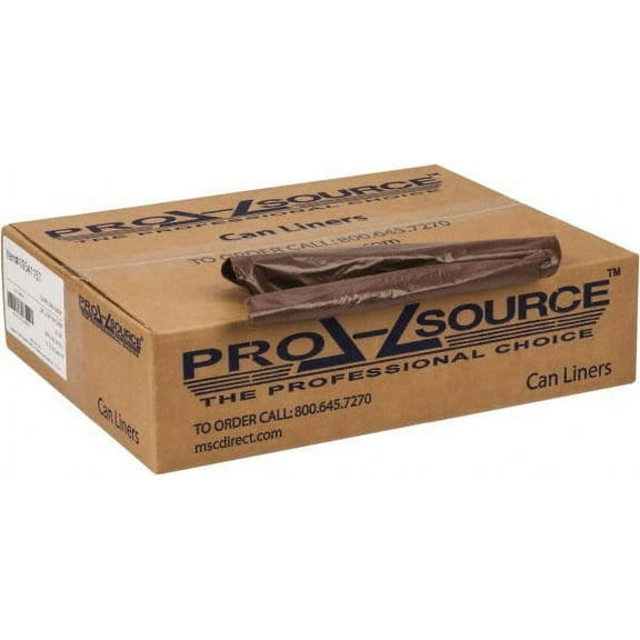 PRO-SOURCE 60 Gal 0.8 mil Household/Office Trash Bag 38" Wide x 58" High, Black
