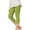 Green, variant on Teen Girls Calf Length Yoga Pants with Rhinestone Trim Comfortable Stretchy Capris Casual Outdoor Activities Summer Fall Classic Style
