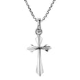 thumbnail image 3 of Simple Polished Cross of Protection Everyday Casual .925 Sterling Silver Necklace | Sterling Silver Necklace for Women | Long Necklaces for Women, 3 of 5