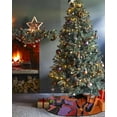 thumbnail image 3 of African Black Women Christmas Tree Skirt 48 Inches Large Christmas Skirt Tree, Orange Purple Red Ethnic Abstract Art Tree Skirt Christmas Decorations for Fireplace Party Holidays Indoor Outdoor, 3 of 7