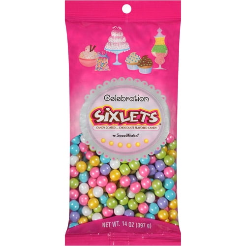 Celebration by SweetWorks Sixlets Chocolate Flavored Spring Mix Candy, 14 oz by SweetWorks Confections, LLC