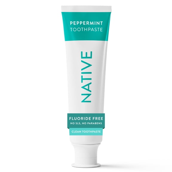 Native Toothpaste, Peppermint Flavor Fluoride Free Toothpaste, 4.1 oz, for Adults & Kids 2