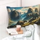thumbnail image 4 of Balery Valley River Dinosaur Funda de Cojín Estampada, Regalos para Mujeres, Regalos de Amor para Ella, Regalos para Novia o Esposa, Funda de Almohada-16"x24", 4 of 6