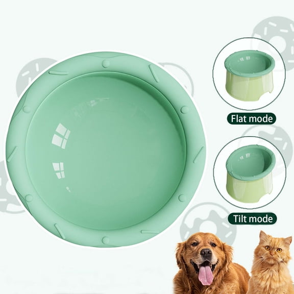 Bcylexb Raised Donut Cat Food Bowl, Elevated Silicone Pet Feeder for Dogs and Cats, Antiskid Water Dog Bowls for Puppy Neck Support, Mint Green