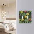 thumbnail image 5 of Dailycode Light Switch Plate Covers 3 Gang Wall Plate Plastics Outlet Covers for Kitchen Home Office Decor Red Yellow Flower and Leaves, 5 of 8