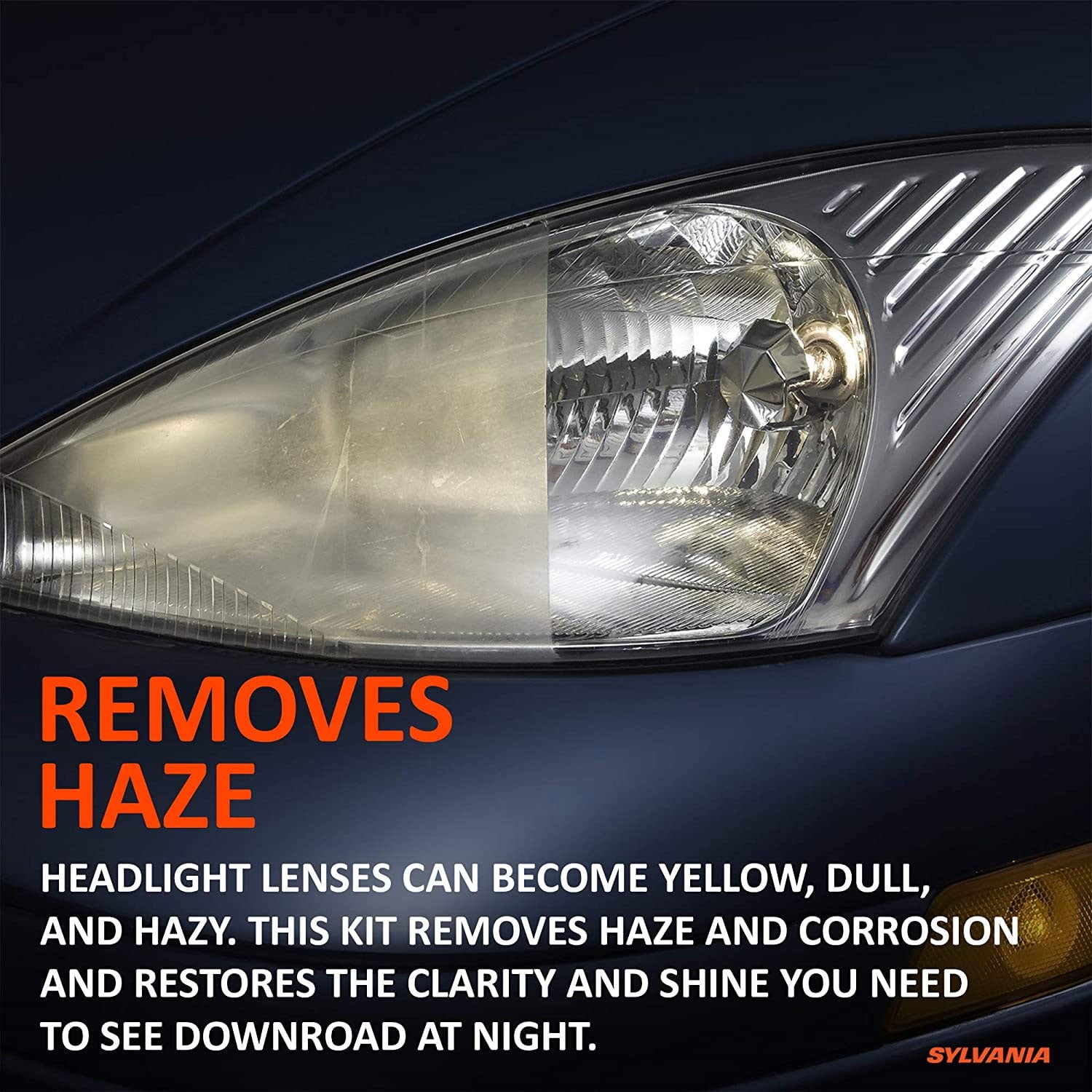 Sylvania HRK.BX Automotive Headlight Restoration Kit, Restores Clarity and Removes Haze, 0.3 lb