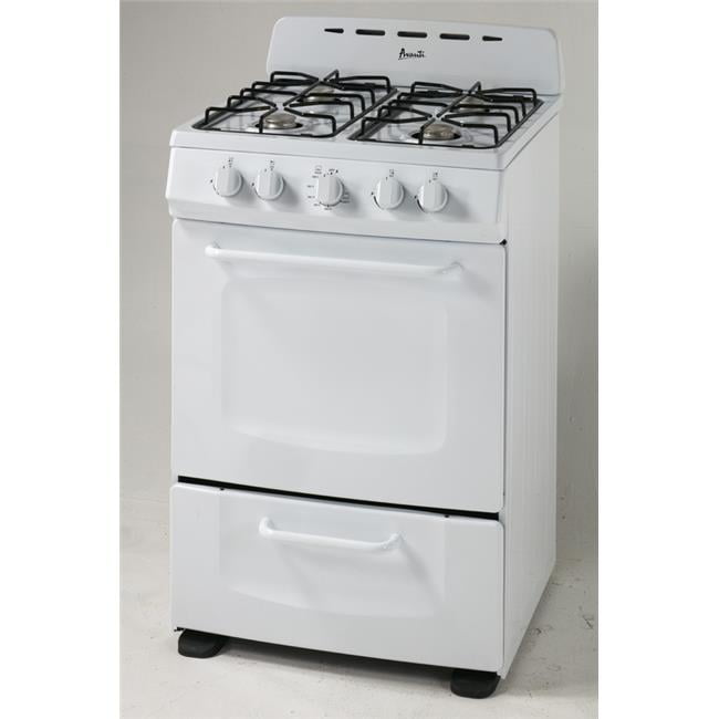 24 in. Gas Range White