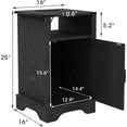thumbnail image 5 of Heynemo Farmhouse Nightstand Set of 2 with Charging Station, Wooden Rustic End Table, for Bedroom, Living Room, Black, 5 of 9