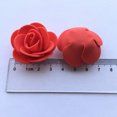 thumbnail image 4 of Flores falsas de 3,5 cm, decoraciones de bricolaje, flores de imitación para fiesta de boda (rojo), 4 of 8