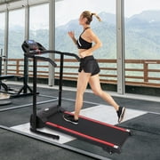 1100W Folding Treadmill With Device Holder, Shock Absorption And Incline