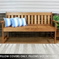 thumbnail image 7 of Sunnydaze 12" x 20" Beach-Bound Stripe Polyester Lumbar Outdoor Pillow Cover, 2 Count, 7 of 7