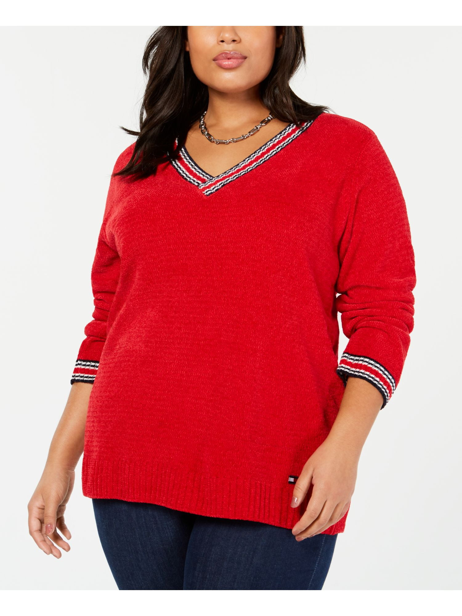 red tommy hilfiger long sleeve