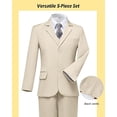 thumbnail image 3 of Lycody Boys’ Formal Suit 5 Piece Set, Toddler Tuxedos for Wedding, Suits for Teens Boy Dress School Clothes, 3 of 6