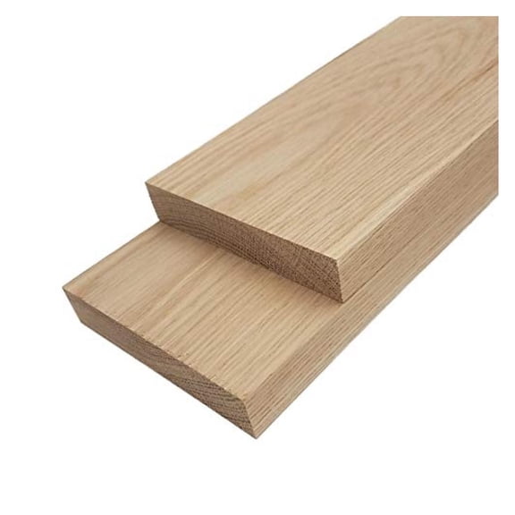 White Oak Lumber Board - 3/4" x 4" (2 Pieces) (3/4" x 4" x 24")