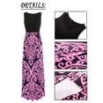 thumbnail image 7 of LELINTA Women Sleeveless Print Skirt Boho Summer Beach Dress Ladies Party Evening Holiday Maxi Dresses,S-2XL,White/ Green/ Nude/ Rose Red, 7 of 7
