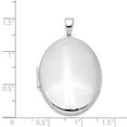 thumbnail image 2 of Beautiful Sterling Silver Rhodium-plated Polished 32mm 2-Frame Oval Locket, 2 of 2