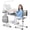 Gray, variant on COSVALVE Height Adjustable Kids Study Desk & Chair Set Children School Girl Table Large Writing Board Desk with LED Lamp,Drawer,Bookstand(Pink)