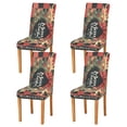 thumbnail image 2 of BZSMCE Chairs Slipcovers Dining Chair Covers Red and Black Plaid with Christmas Creative Pattern, 2 of 7
