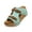 Green_021, variant on Women Wedge Sandals 2026 Cork Footbed Sandals Open Toe Buckle Band Platform Wedges Casual Comfortable Summer Dressy Shoes Green 8（EU-40）