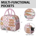 thumbnail image 6 of Lunch Bag Lunch Box for Women Reusable Insulated Lunch Cooler Bags,Large Capacity for Work Travel Picnic,Water-Resistant Multicolored Checkered Retro Lunch Tote Bag Gifts for Woman Mom Pink, 6 of 6