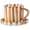 Brown, variant on Small 8oz Stylish Striped Coffee Mug Espresso Cups With , Hand painted Esthetical Ceramic Cappuccino Mugs, Glazed /Coffee Cup, Microwave safe cup with handle (Black)