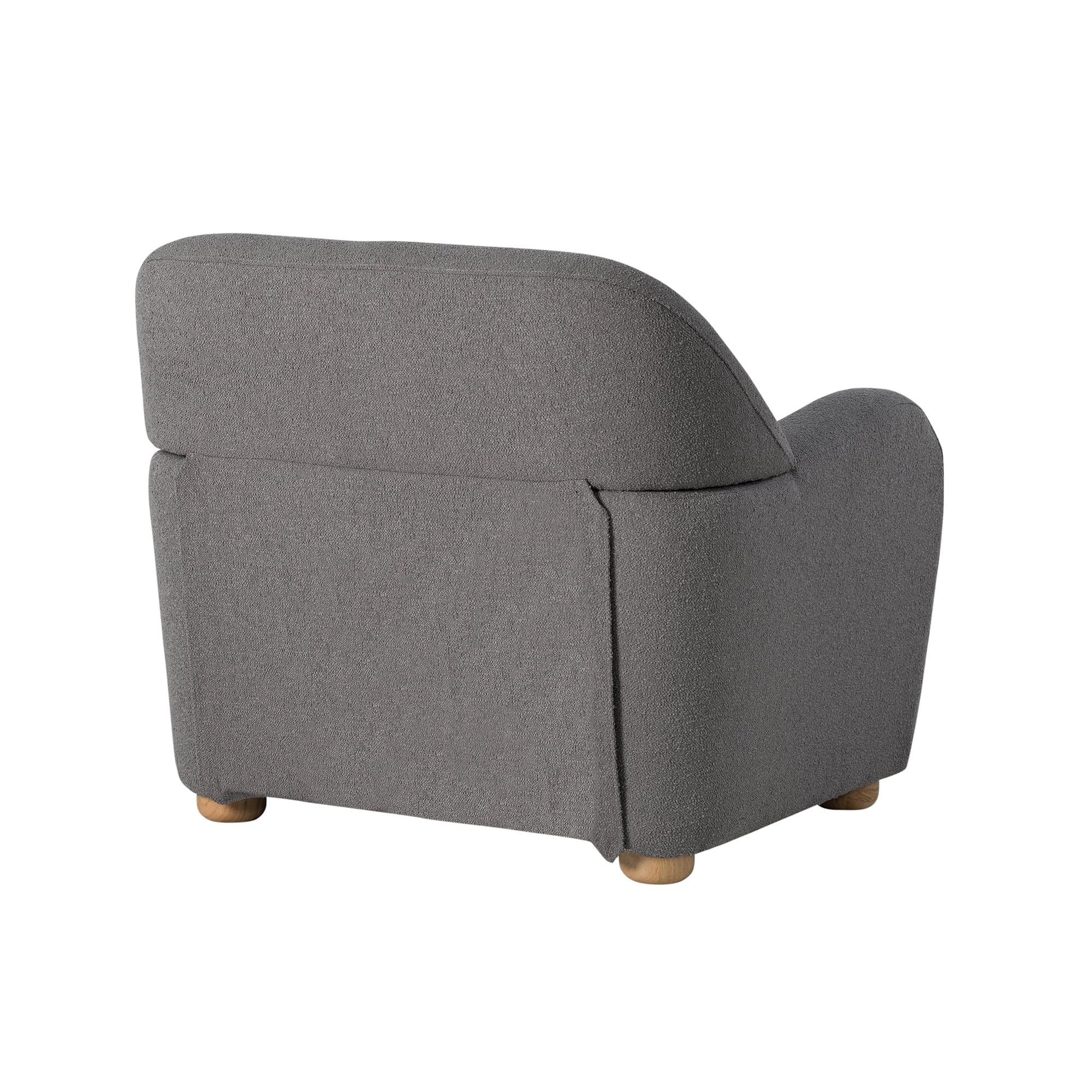 Studio Living Genifer Modern Arm Chair, Gray Boucle Fabric