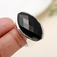 thumbnail image 2 of 925 Sterling Silver Black Onyx Statement Ring for Women, Handmade Adjustable Gemstone Ring, Designer Jewelry US Size 5-10, 2 of 2