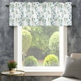 thumbnail image 4 of Spring Watercolor Valances for Windows Sage Green Teal Eucalyptus Leaf Rod Pocket Curtain Valance Window Treatment Short Curtains for Kitchen Living Room, 42"x12", 4 of 9