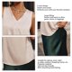 thumbnail image 3 of Camiseta sin mangas de satén con cuello en V para mujer, chaleco sin mangas de verano de Color puro holgado para uso diario, 3 of 6