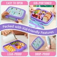 thumbnail image 4 of Bentgo Kids Prints Leak-Proof, 5-Compartment Bento-Style Kids Lunch Box - Ideal Portion Sizes for Ages 3-7, Durable, Drop-Proof, Dishwasher Safe, & Made with BPA-Free Materials (Sea Life), 4 of 8