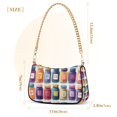thumbnail image 3 of FORMRS Womens Shoulder Bag with Chain Strap Clutch Purse Cute Tote Handbag, Blue Jam Jars, 3 of 7