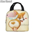 thumbnail image 2 of Kawaii cartoon Corgi Dog Lunch Bag Tote Bag Insulated Organizer Lunch Holder Bag for Work Workout Outdoors Picnic Beach Travel, 2 of 4
