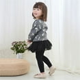 thumbnail image 5 of Maxcozy Kids Baby Girls Cable Knit Leggings Toddler Footless Long Pants Black 3-5 Years, 5 of 7